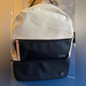 Petunia Pickle Bottom Axis Black-Beige Backpack Diaper Bag